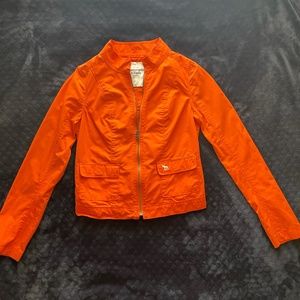 Orange zip up Abercrombie & Fitch jacket size S